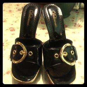 Delicious black and gold shoes